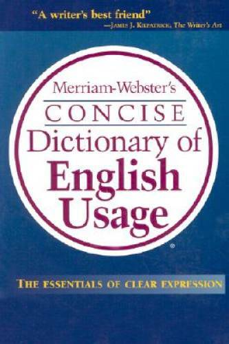 Merriam-Webster’s Concise Dictionary of English Usage – Paperback – GOOD