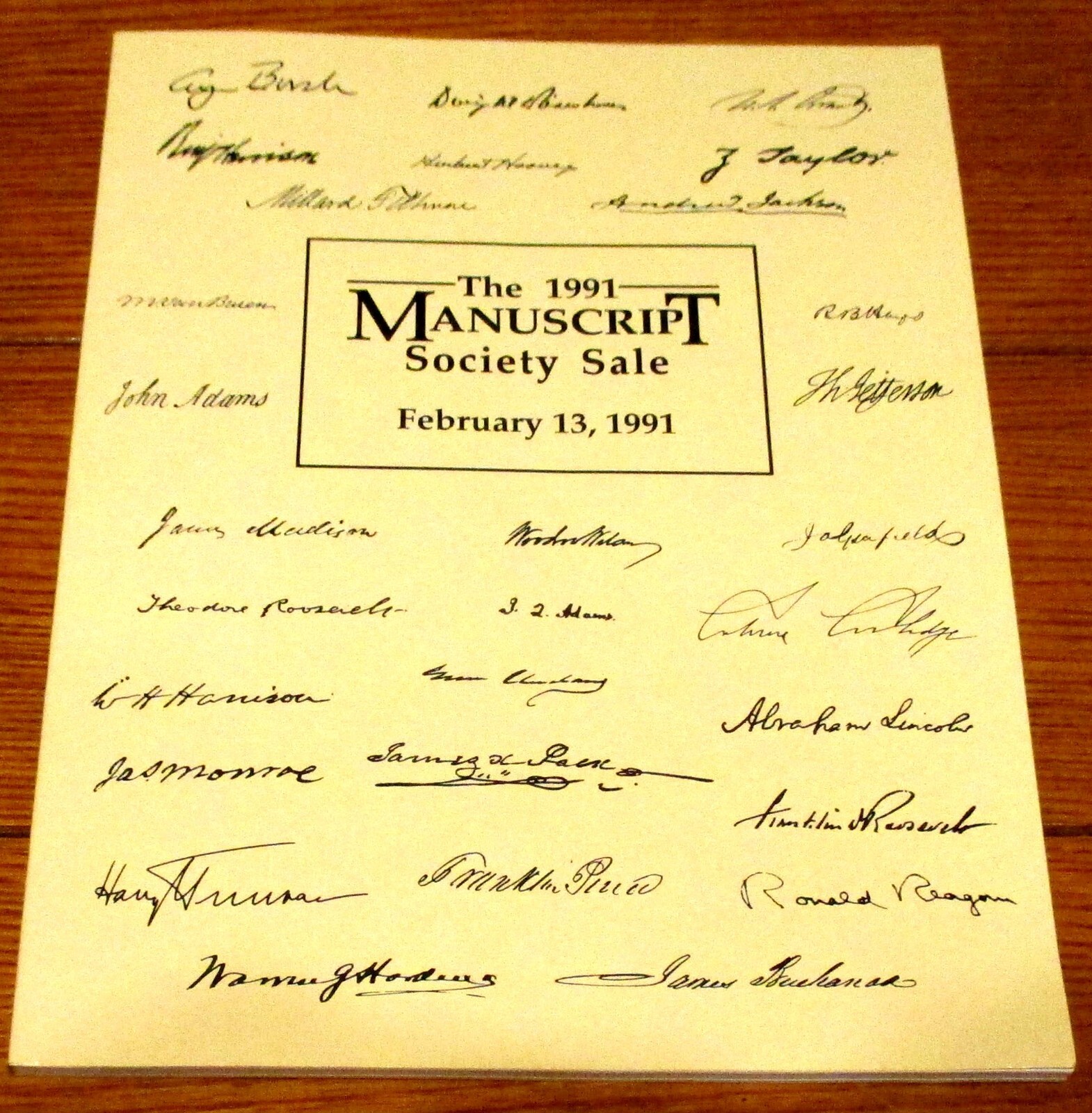 The Manuscript Society Sale Catalog February 13, 1991 168 Pages RARE!!