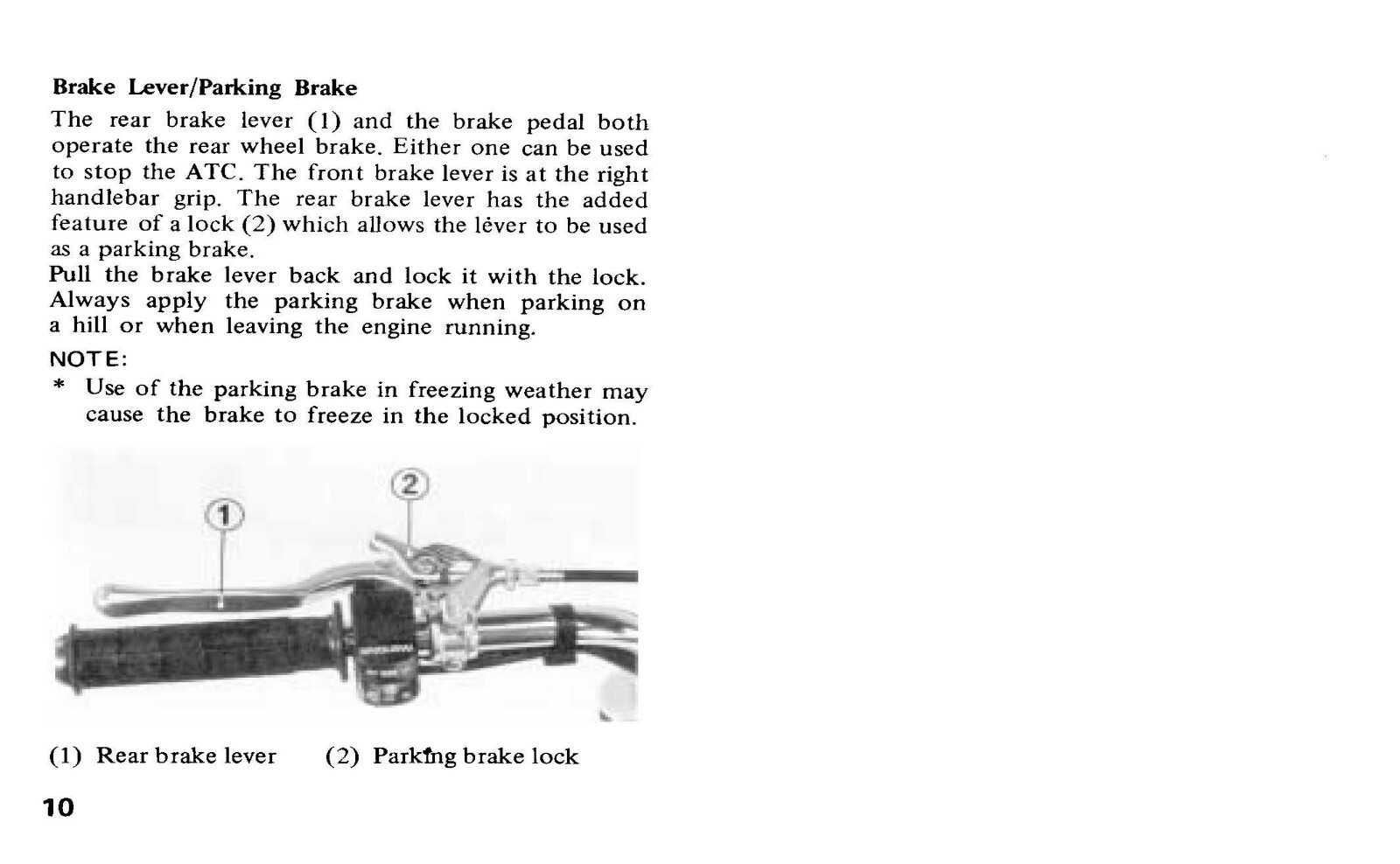 1984 Honda ATC200E Owner’s Manual 71 Pages