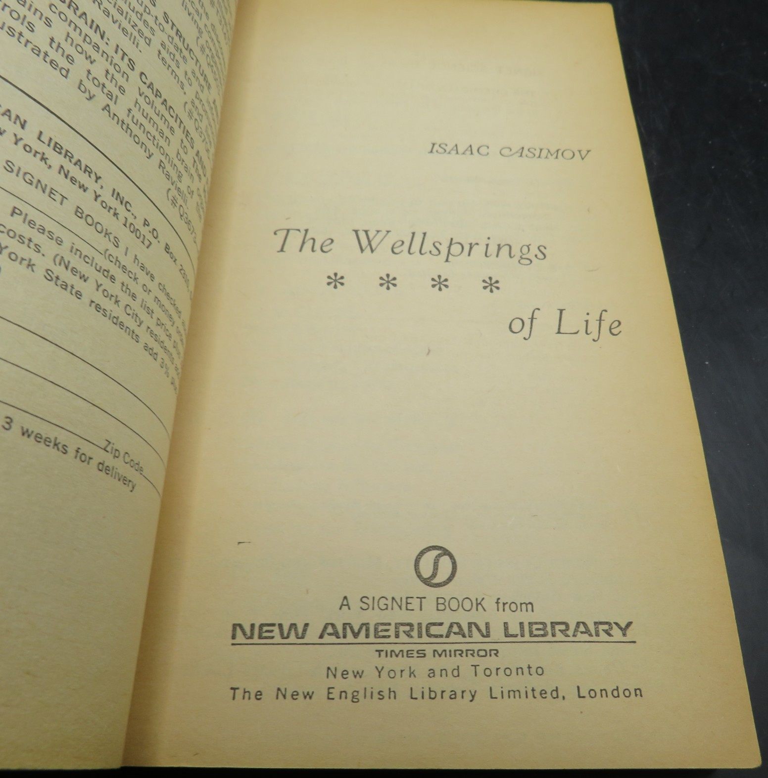 The Wellsprings of Life