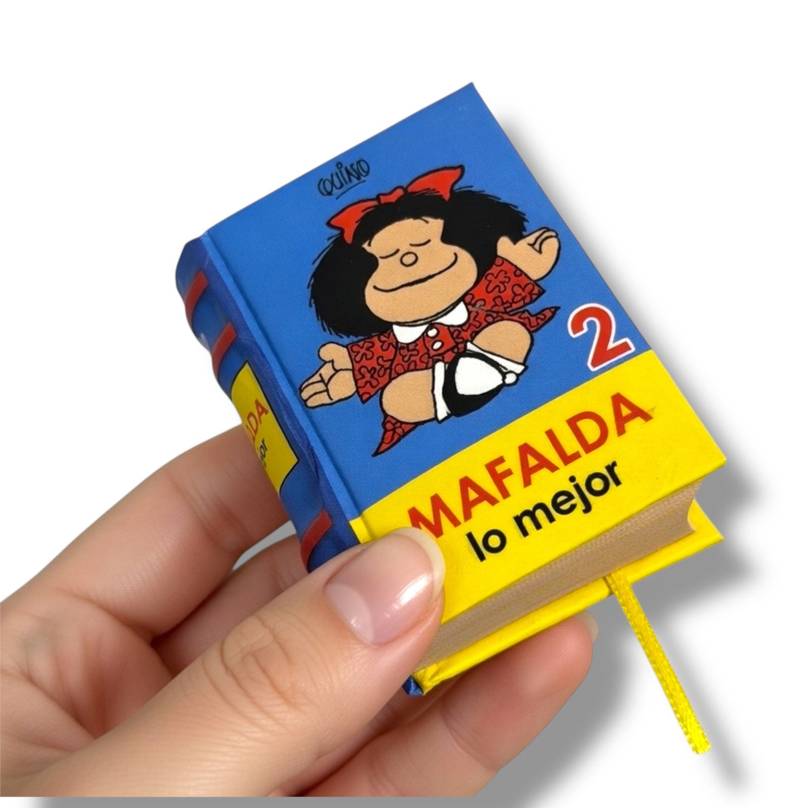 new Mafalda Vol 2 miniature book (2 x 2.6″) in Spanish 430 pgs hardcover comics