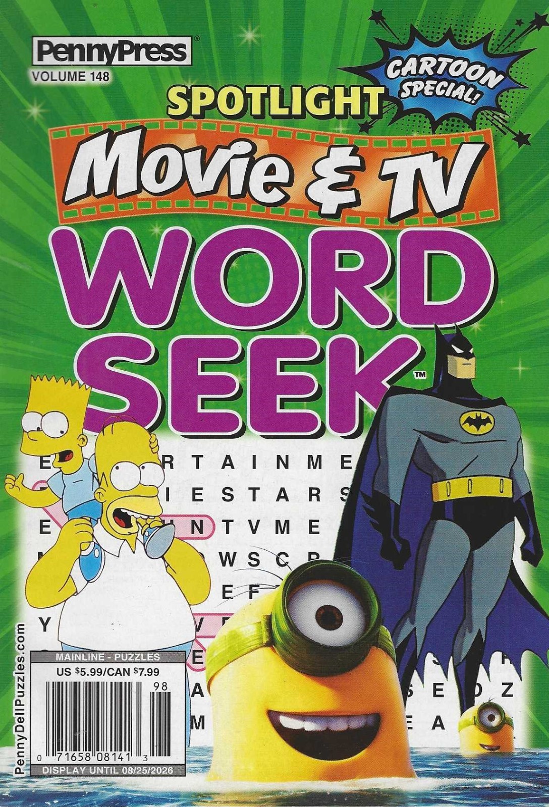 Penny Press Spotlight Movie & TV Word Seek # 148 2026