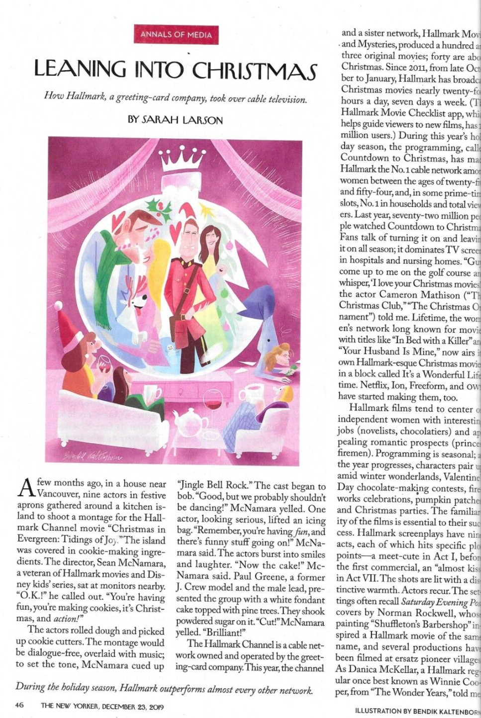 New Yorker Magazine Art of Dying Hallmark Channel’s Festive Business Model 2019