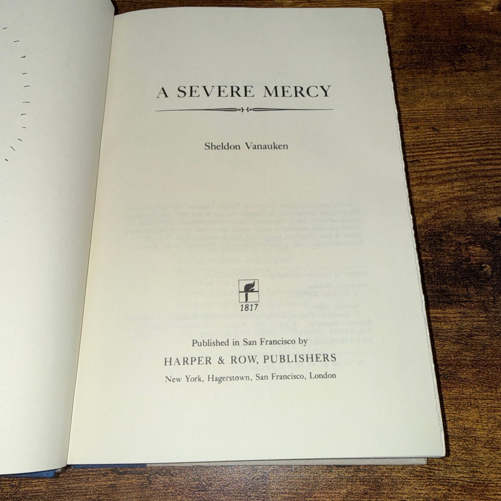 Sheldon Vanauken A Severe Mercy Hardcover 1977 Harper & Row Memoir Religion