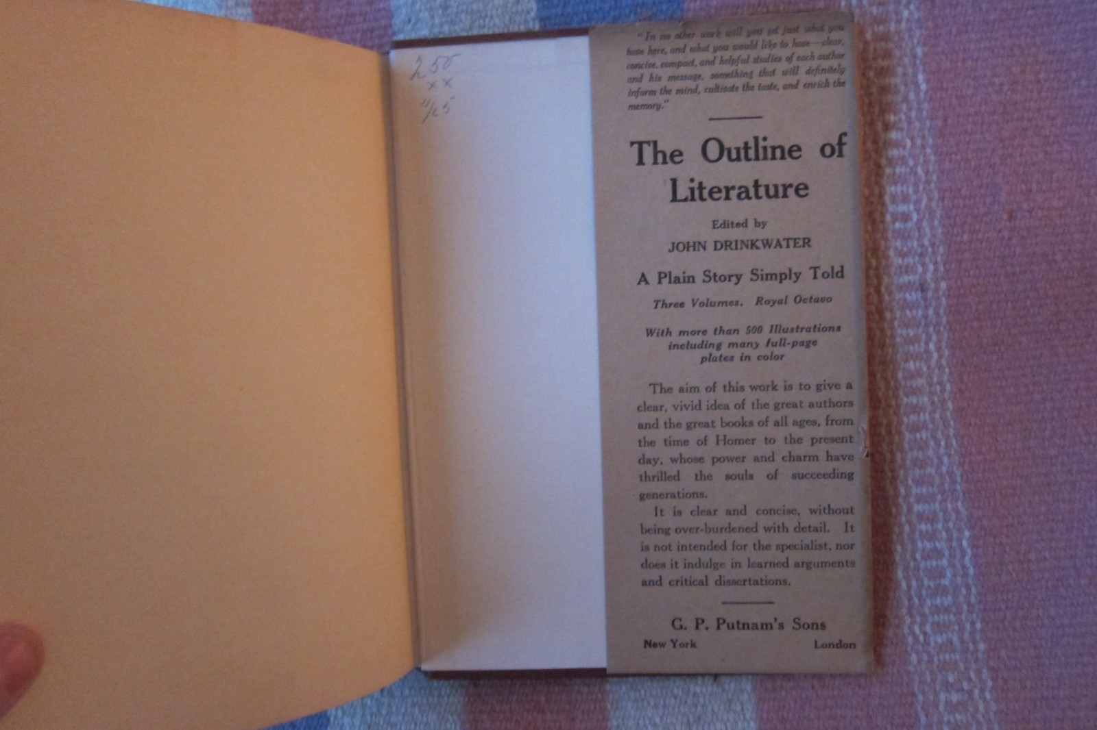 Antique Copy Autobiography Of Benjamin Franklin Hardcover with Dust Jacket