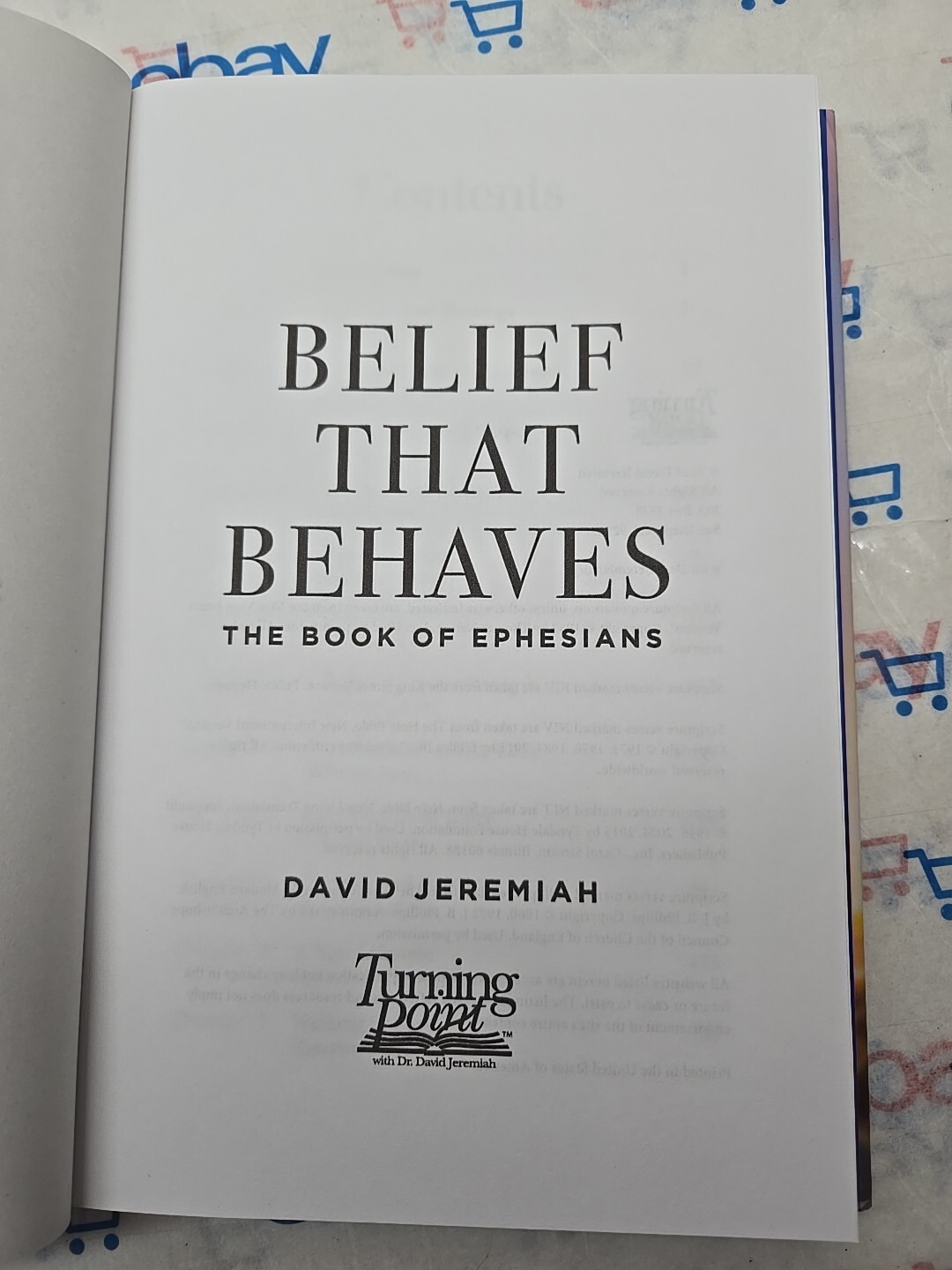 David Jeremiah “Belief That Behaves” Hardcover