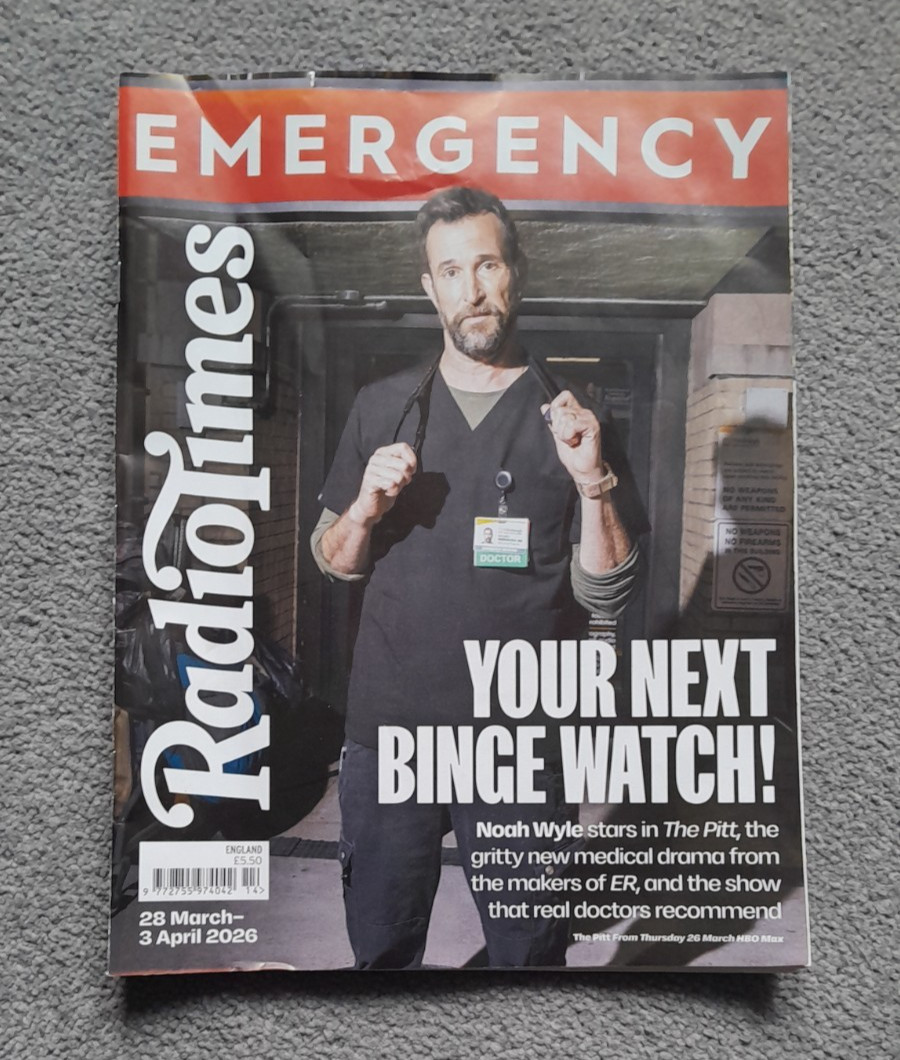 Radio Times Magazine (28th March – 3rd April 2026, Noah Wyle In The Pitt)