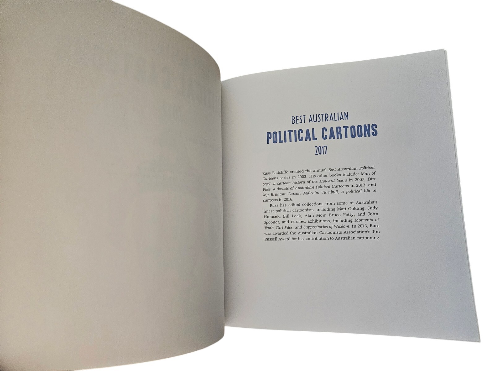 Best Australian Political Cartoons 2017 Russ Radcliffe Trade Paperback Book USED