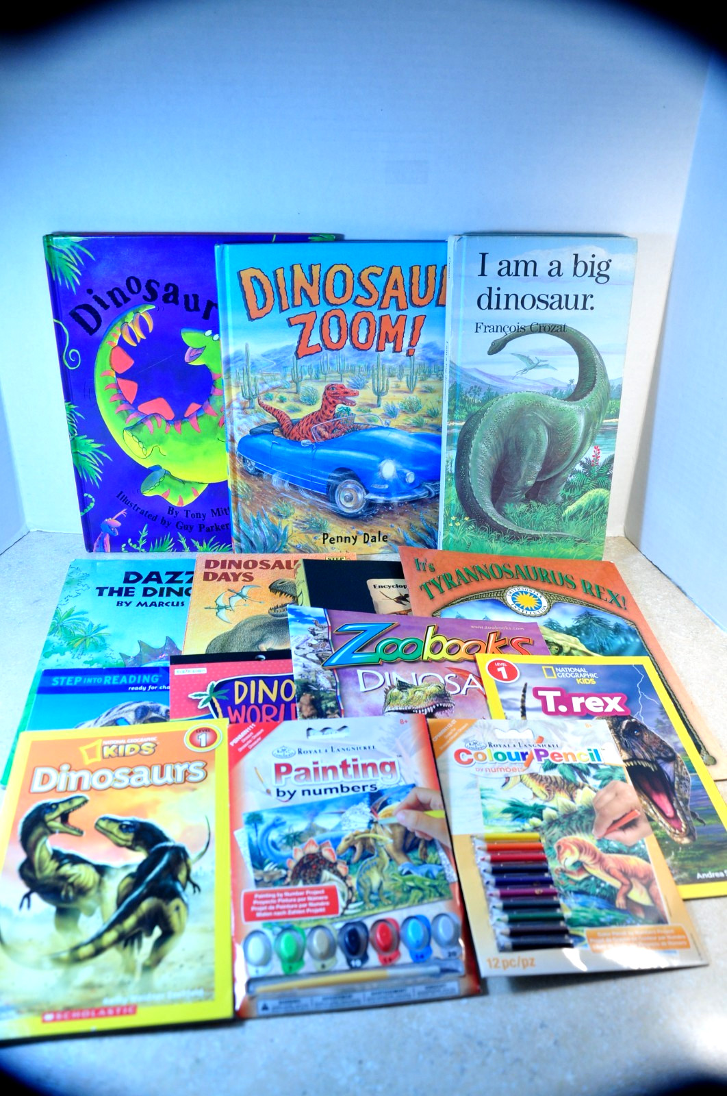 Dinosaur Book Lot of 14 Children’s Kids Books – mixed authors And Book Styles