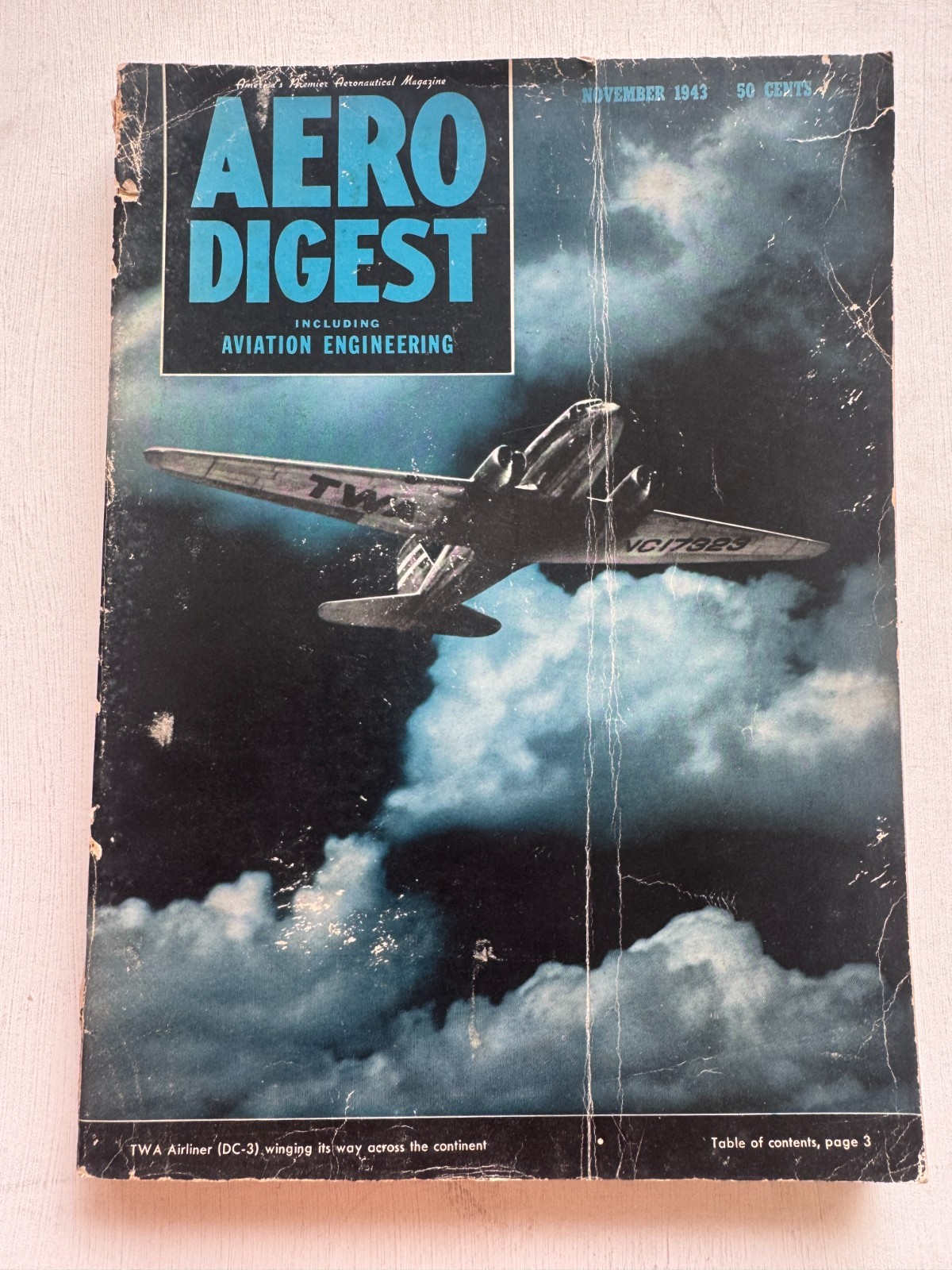 November 1943 Aero Digest and Aviation Engineering Magazine 528 Pages!