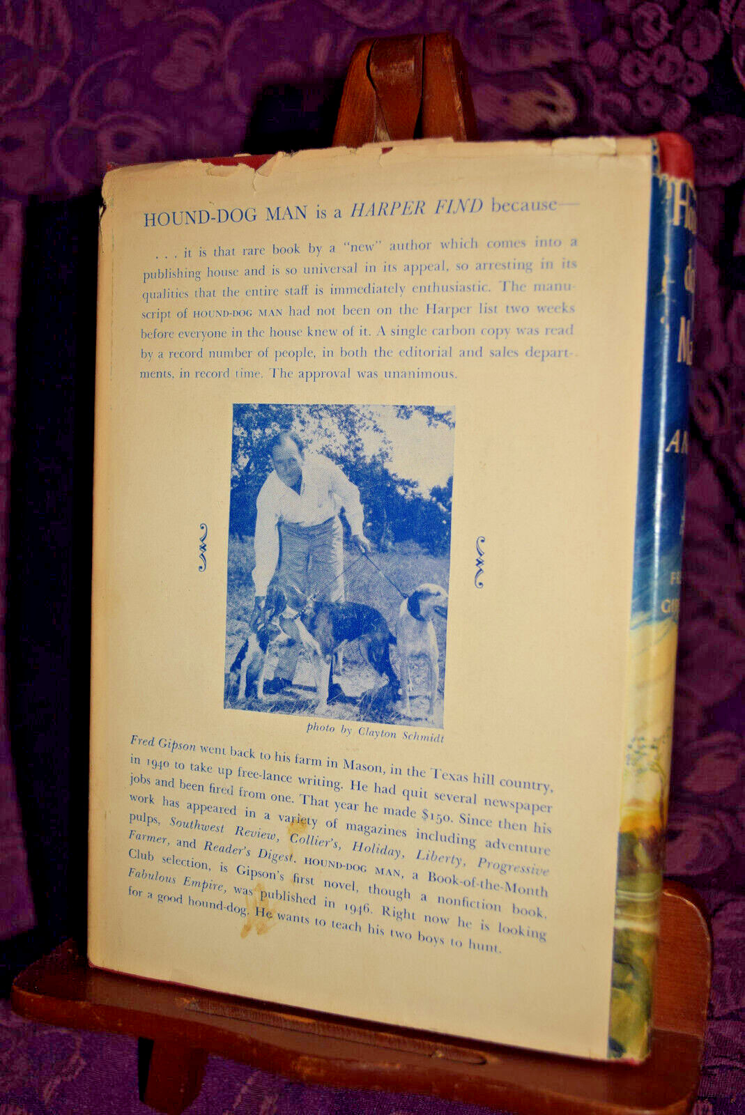Hound-dog Man by Fred Gipson 1949 Hardback DJ Harper & Brothers Month Book Club