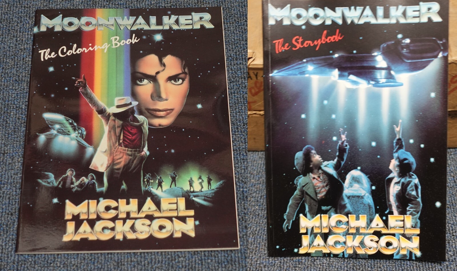 1 Michael Jackson Moonwalker 1988 Coloring Book & 1 Story Book Brand New Lot