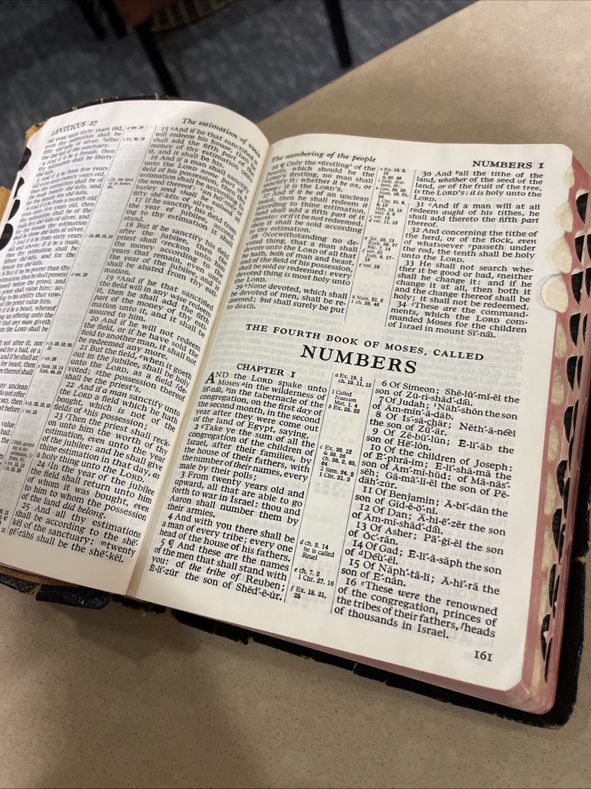 The Holy Bible King James Version Red Letter Concordance Harper & Brothers 1951