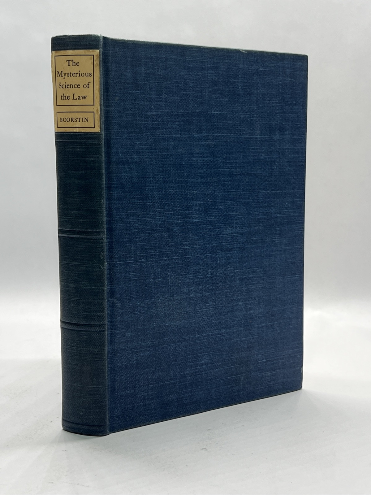 Boorstin, Daniel J. The Mysterious Science of the Law. First Edition.