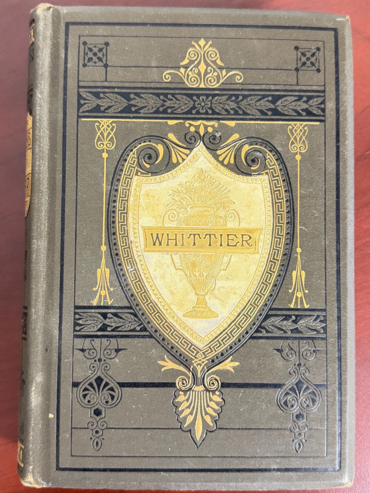 Early Poems of John Greenleaf Whittier Victorian Fine Gilt Binding 1886 HC
