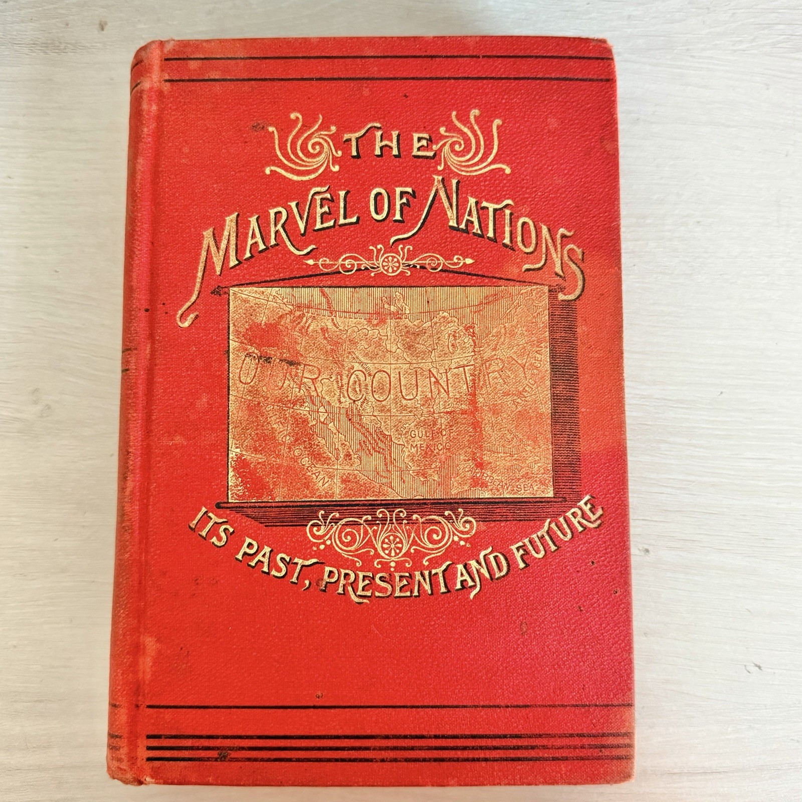 Marvel Of Nations Uriah Smith 1890 Antique Red Hardcover Prophecy History RARE