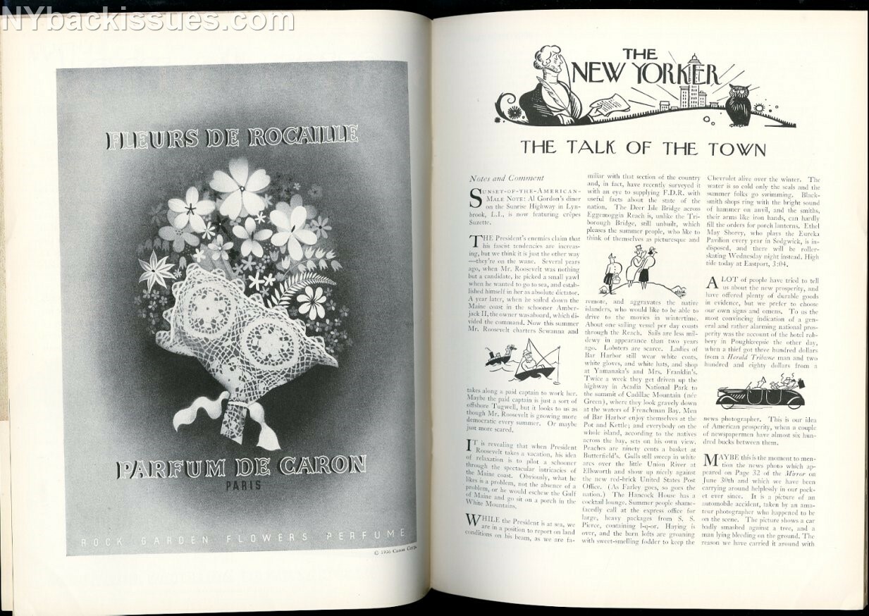 New Yorker magazine July 25 1936 Sherwood Anderson Frances Crane VF