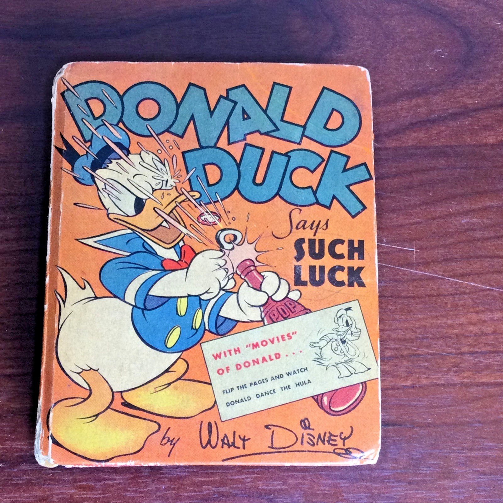 DONALD DUCK SAYS SUCH LUCK BLB #1424 Orig 1941 FiNE Flip Pages DONALD moves
