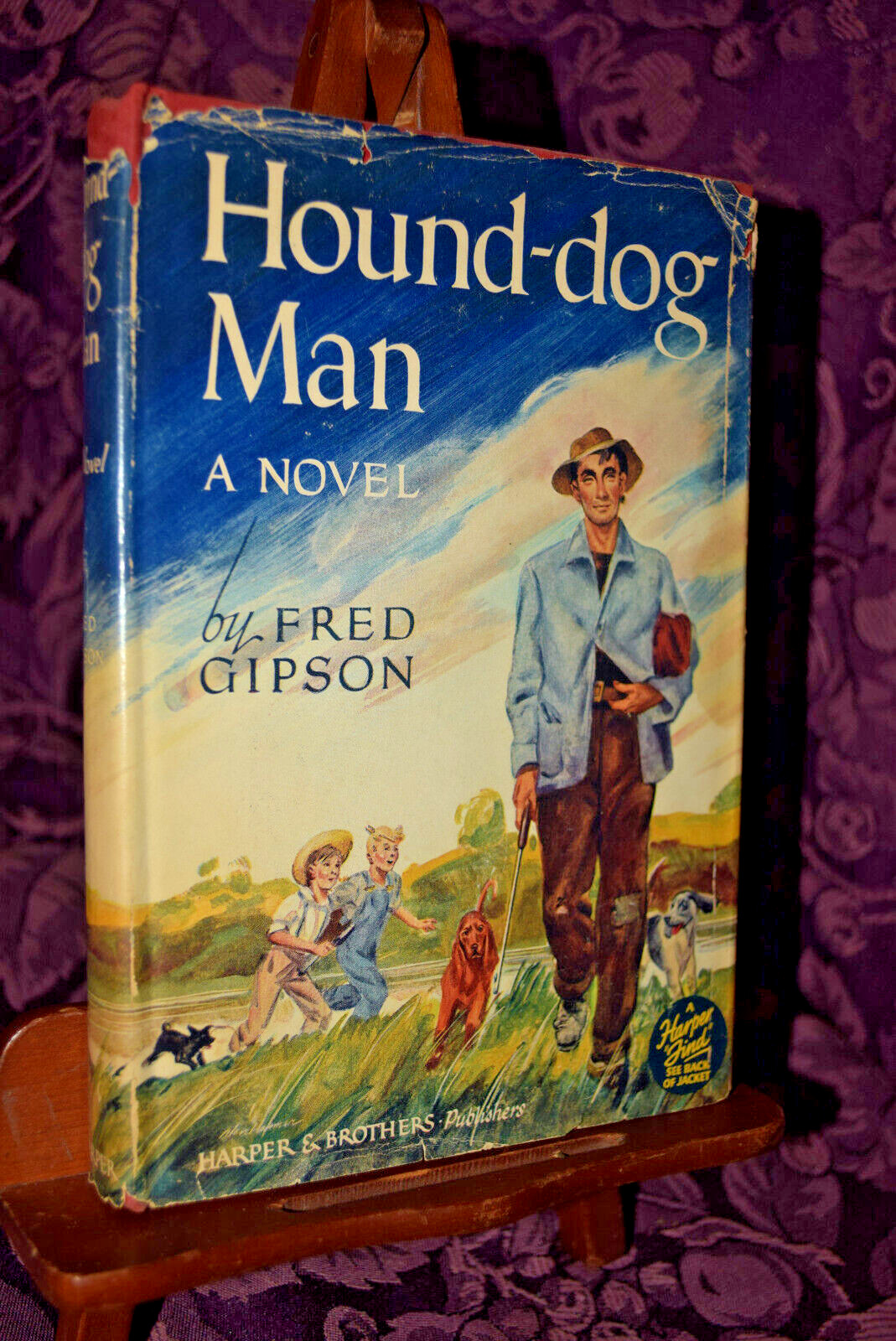 Hound-dog Man by Fred Gipson 1949 Hardback DJ Harper & Brothers Month Book Club