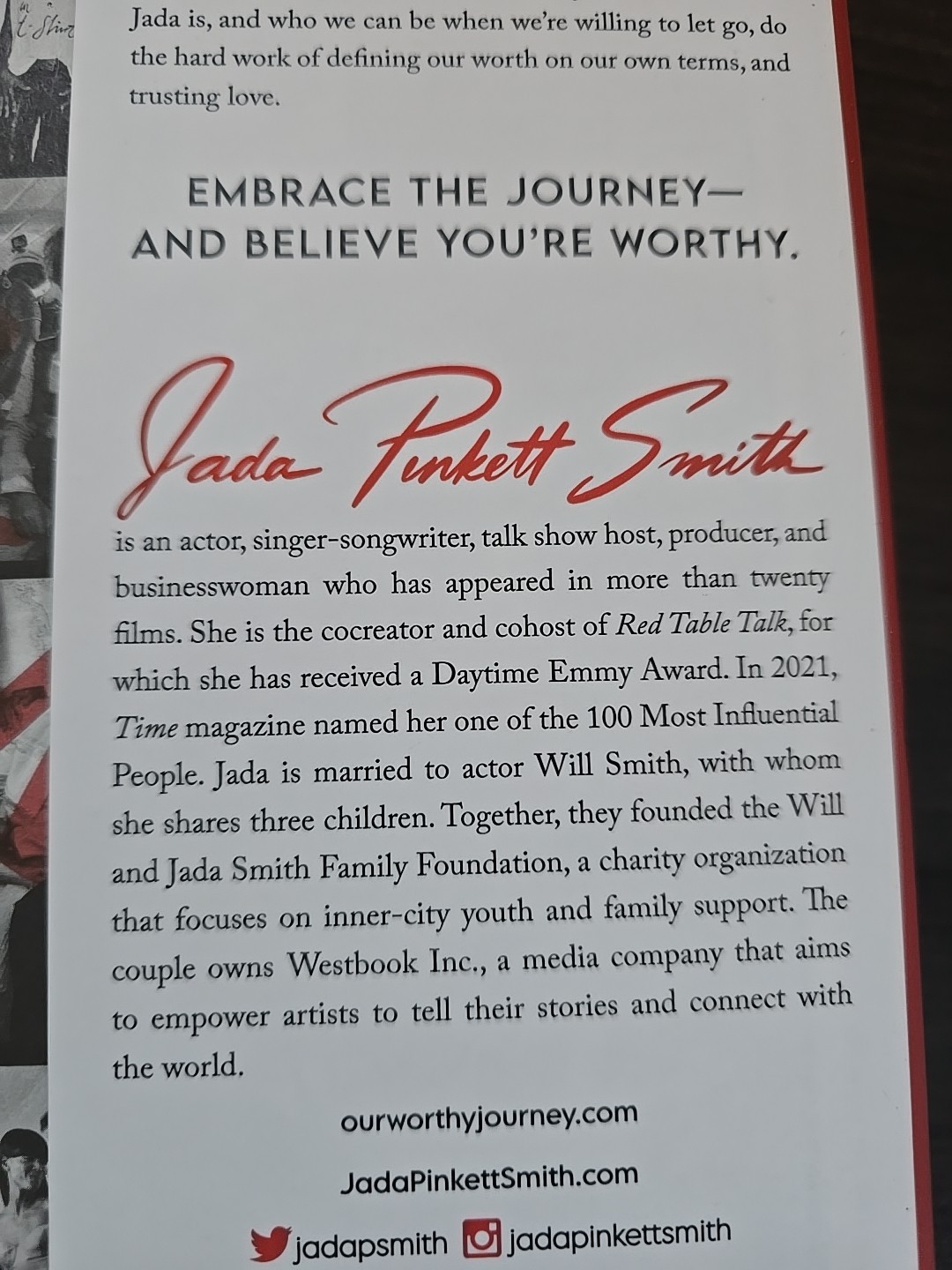 Worthy by Jada Pinkett-Smith and Jada Pinkett Smith (2023, Hardcover)