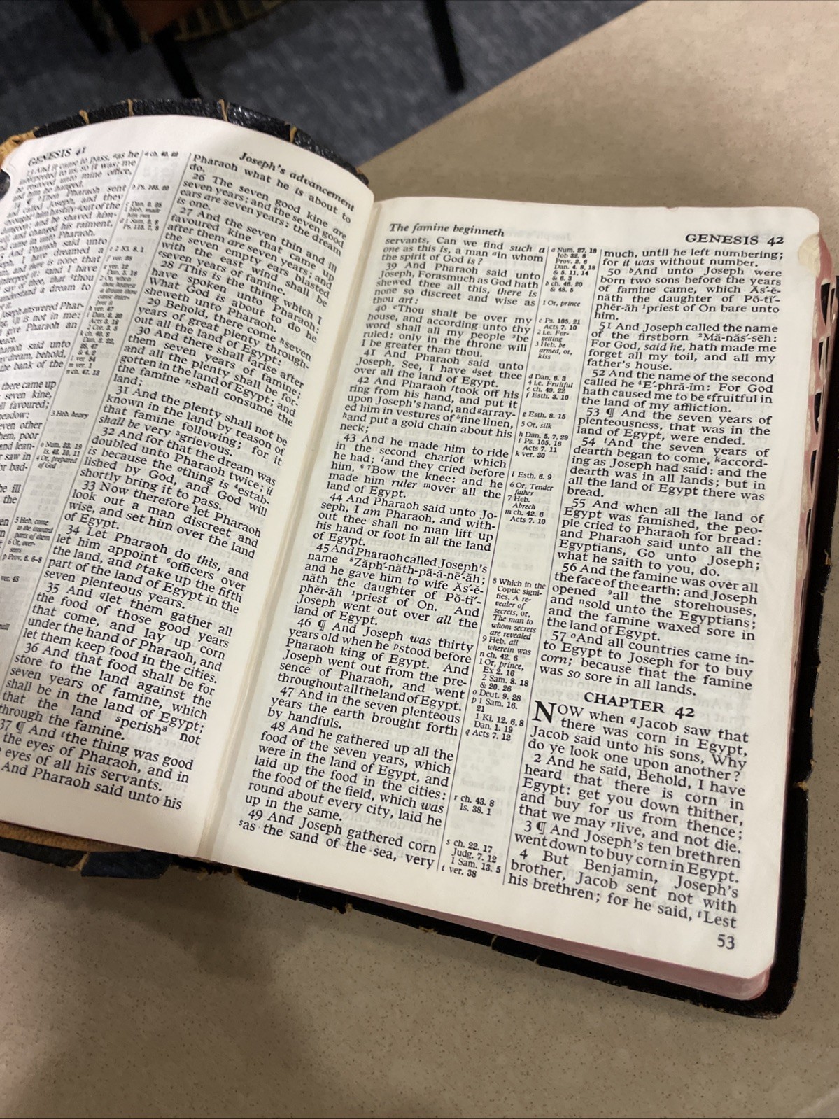 The Holy Bible King James Version Red Letter Concordance Harper & Brothers 1951