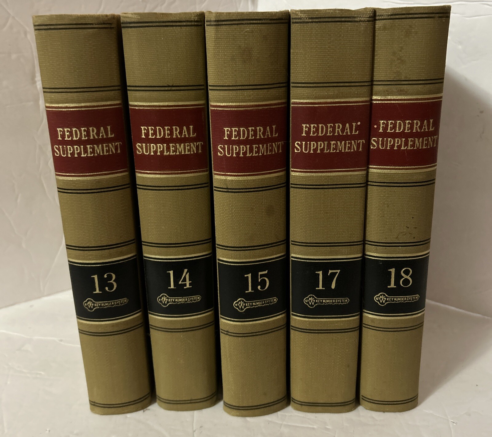 West’s Federal Supplement Volume 13 14 15 16 17, 18 Law Books