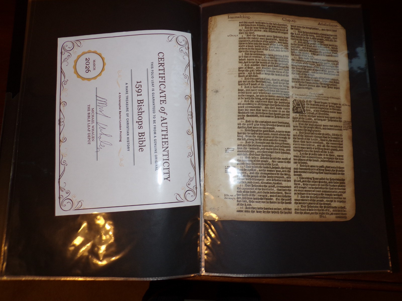 13 Different Bible Leaves-Starter Collection-From 1523 through 1640-Tyndale-Kjv
