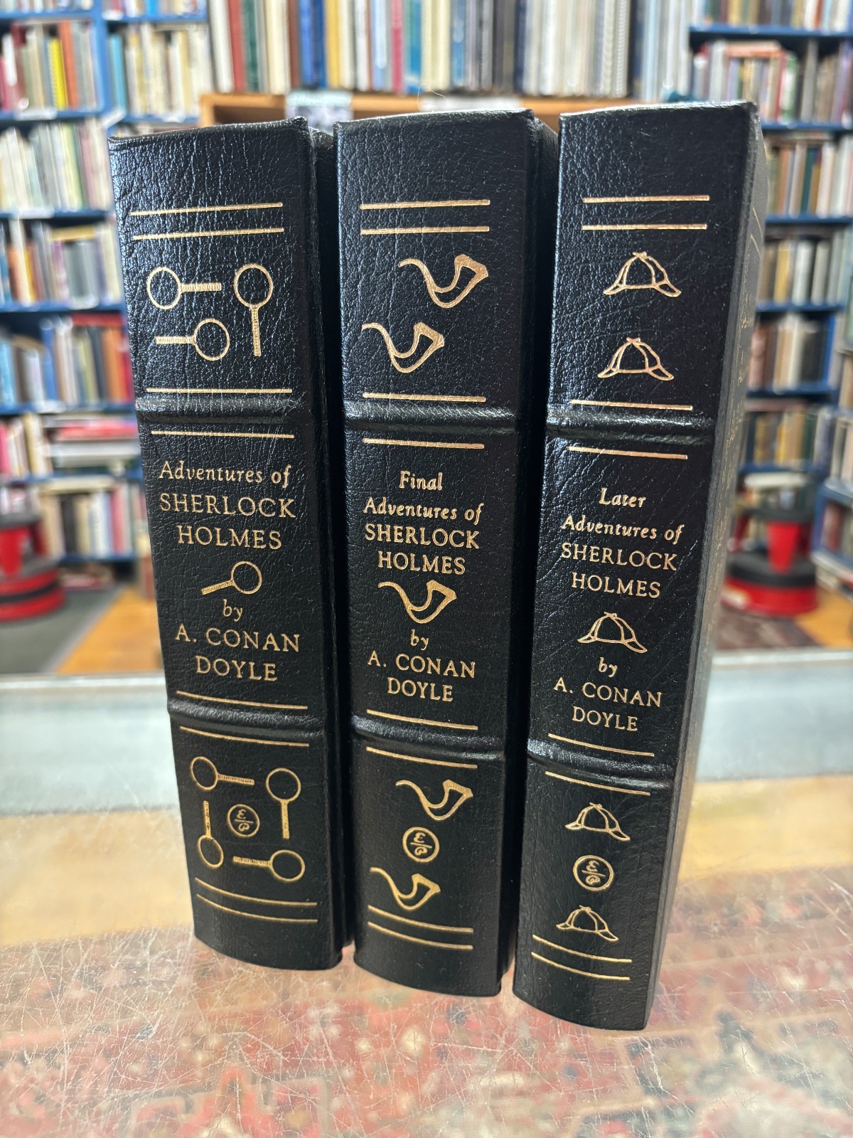 Arthur Conan DOYLE / The Adventures of Sherlock Holmes 3 Volume Set Easton Press