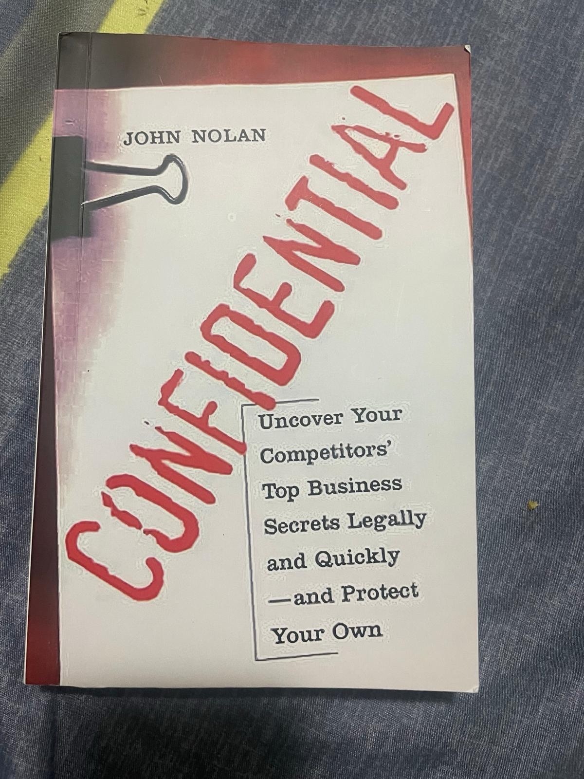 Confidential By John Nolan, paperback/ brand New, free Shipping Worldwide