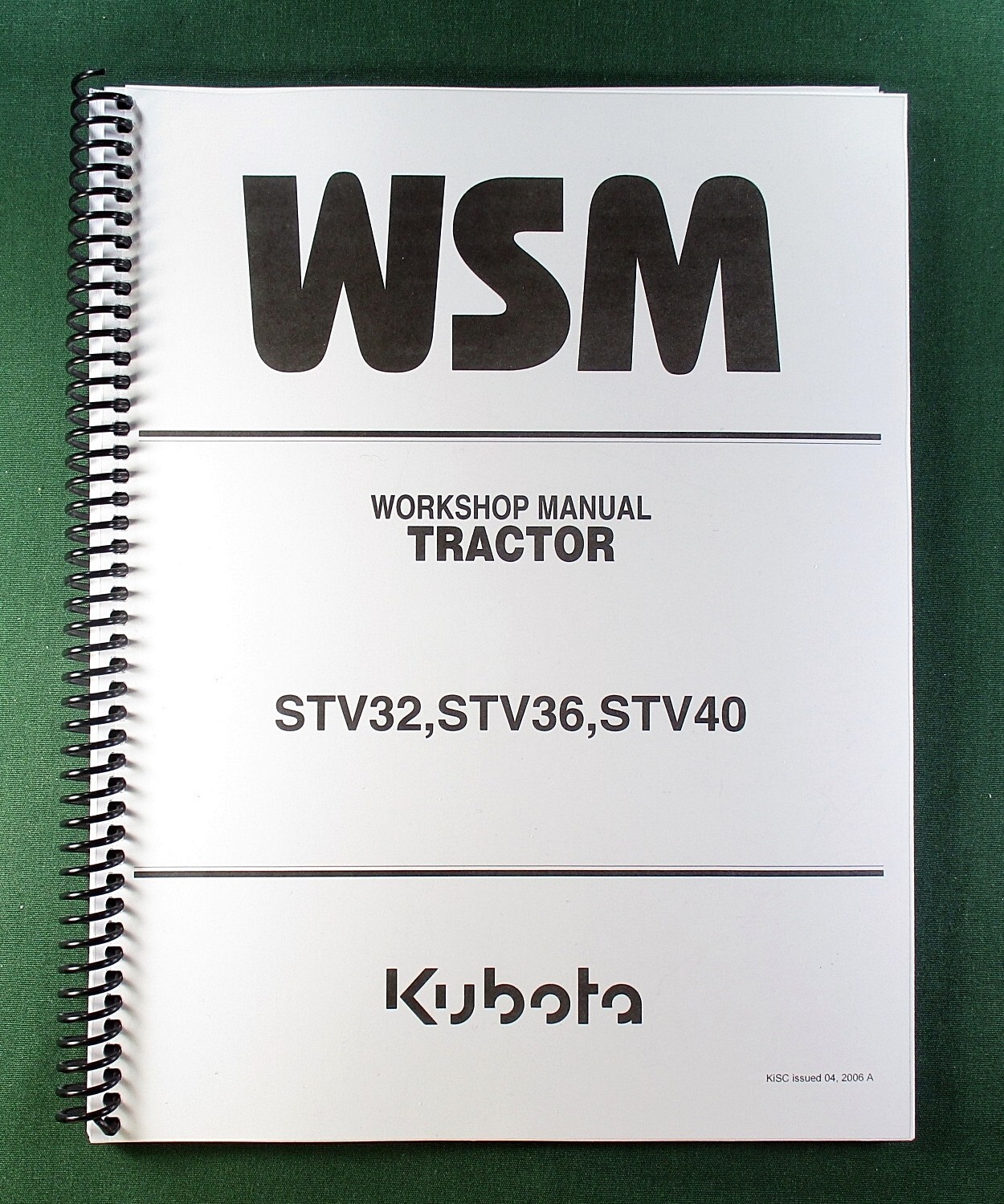 Kubota STV40 Workshop Manual: 383 Pages Full Color & Protective Covers!