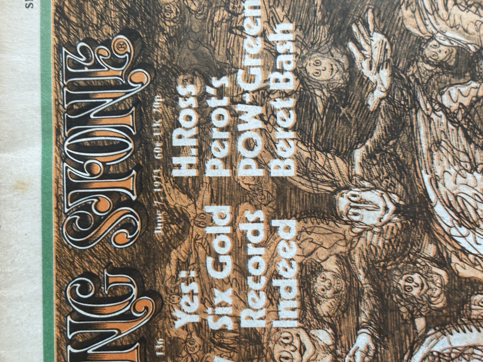 Rolling Stone magazine newspaper June 7 1973 Yes Rick Wakeman