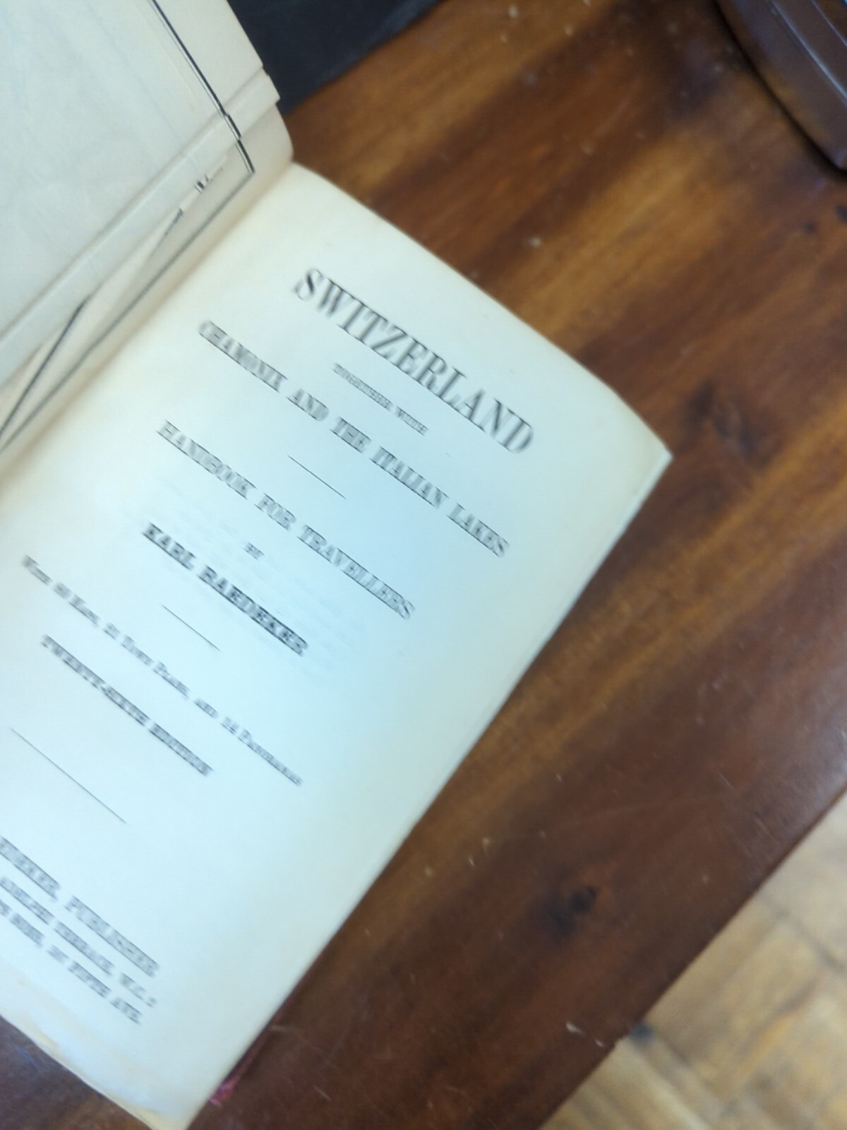 BAEDEKER’S Switzerland 1922 MAPS Handbook For Travelers Book