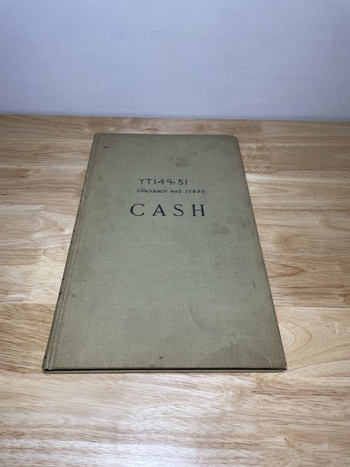 Vintage YTI49-51 Cash Record Ledger Journal Book U.S. Government Printing Office