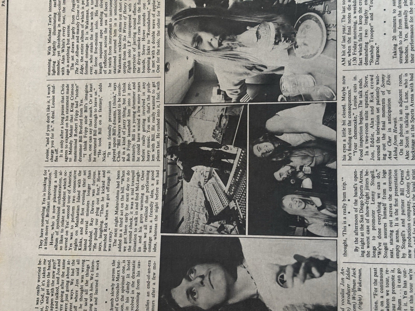 Rolling Stone magazine newspaper June 7 1973 Yes Rick Wakeman