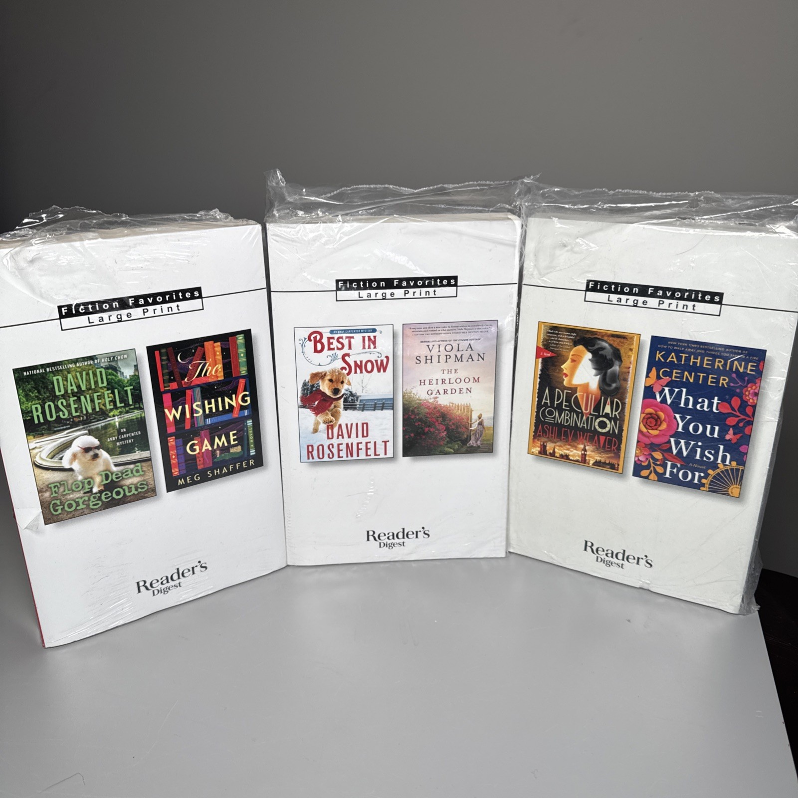Reader’s Digest Large Print FICTION FAVORITES Paperback 3 Volumes 2024 2025