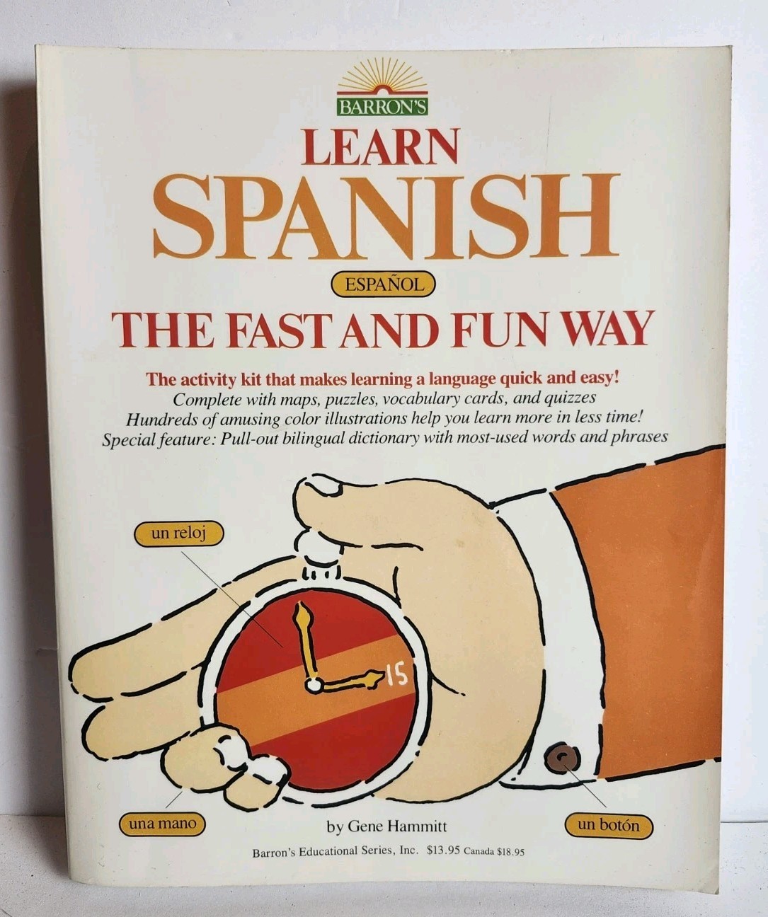 Learn Spanish the Fast and Fun Way – Paperback By Gene Hammitt 1985 Illustrated