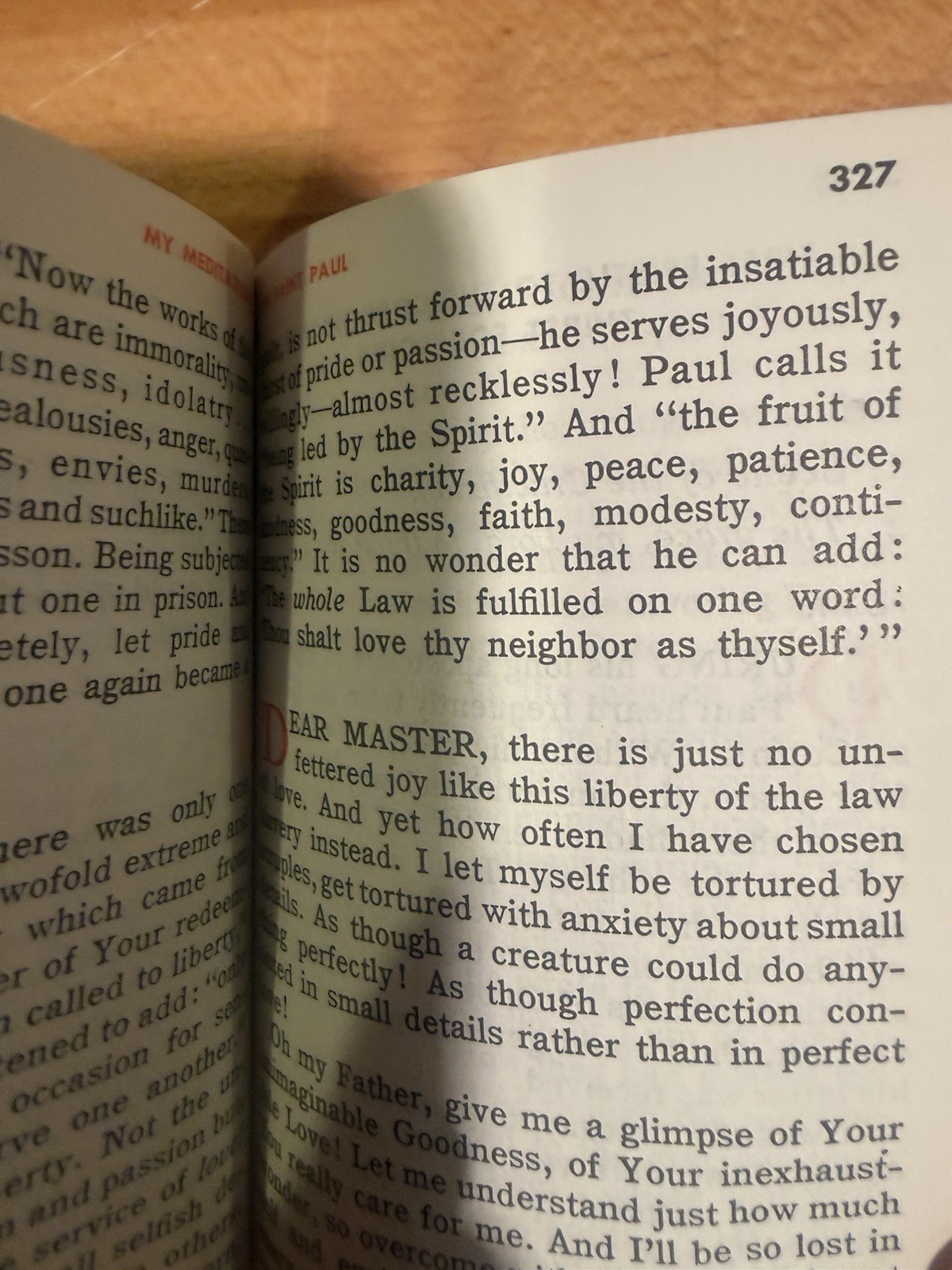 My Meditations on St. Paul 1967 Pocket Book by Father James E. Sullivan Pre Own