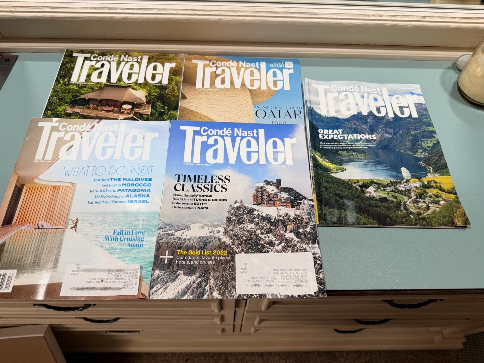 Lot Of 5 Conde Nast Traveler Magazines