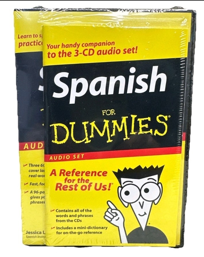 Spanish for Dummies Audio Set by Jessica Langemeier (2007, 3-Compact Disc)New
