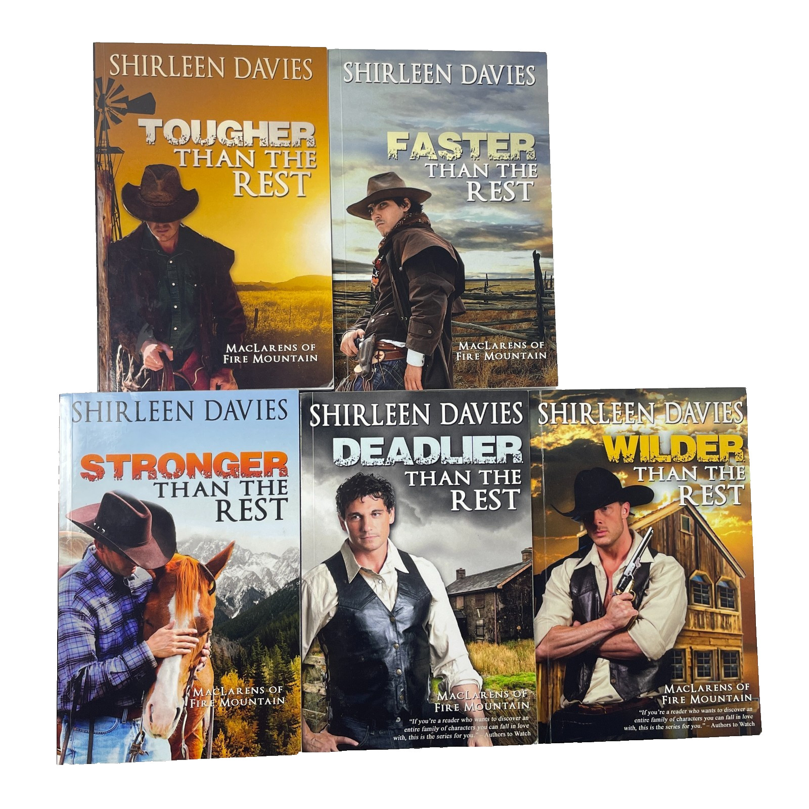 Shirleen Davies – MacLarens Fire Mountain Books 1-2 4-6 Western Romance VG+