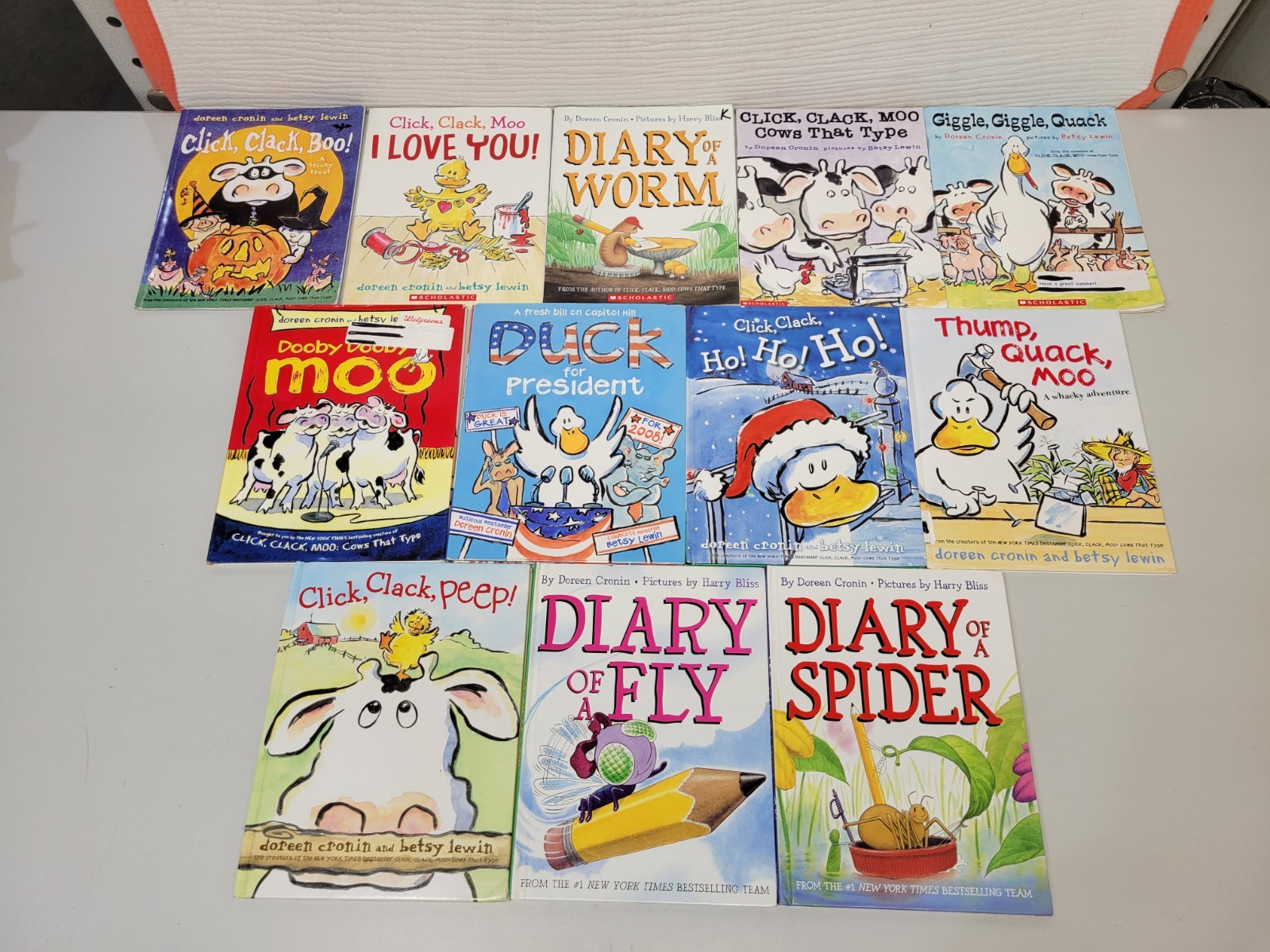 Lot Of 12 Picture Books by Doreen Cronin Click Clack Moo Paperbacks & Hardcovers