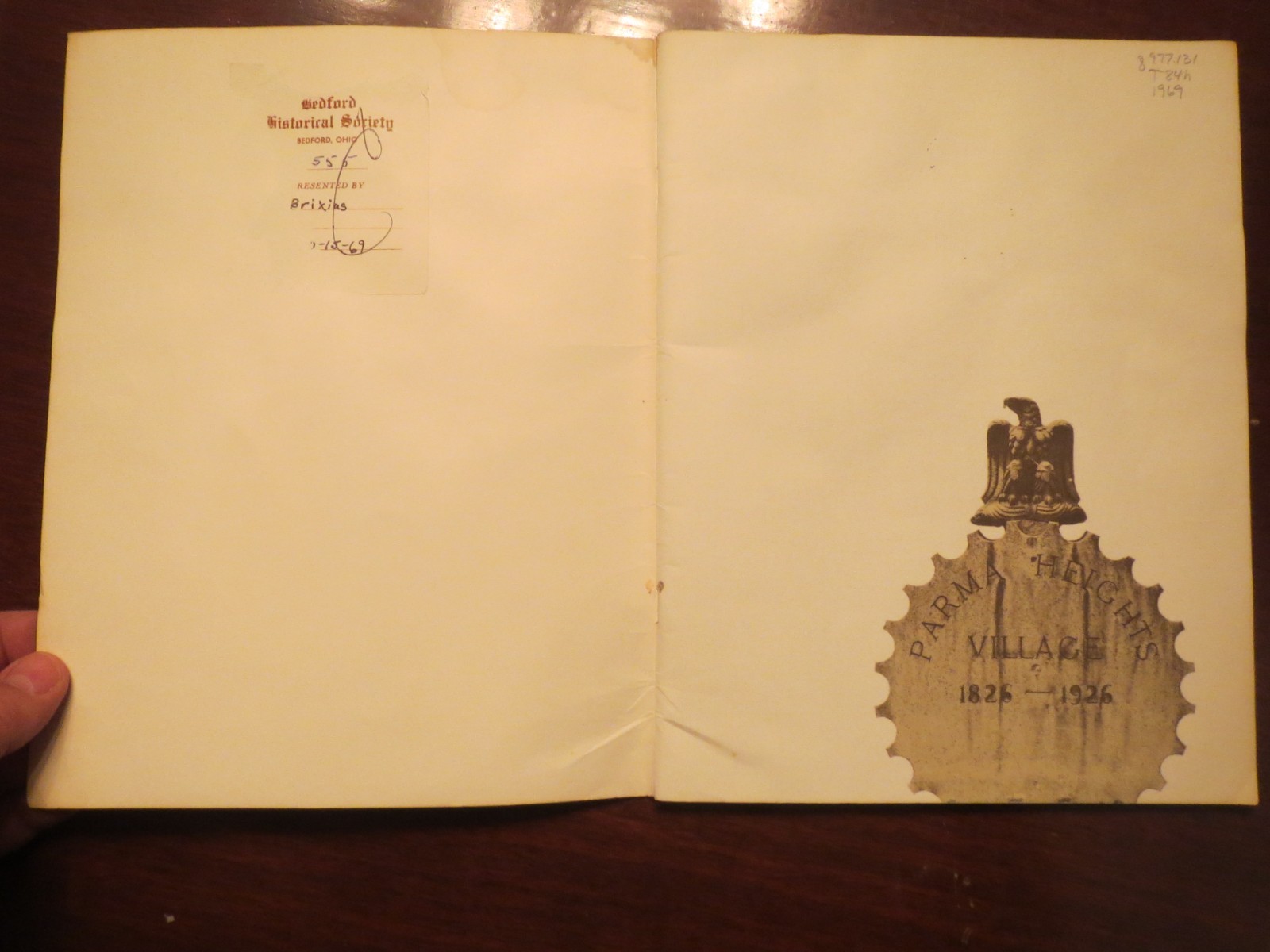 Heritage of Parma Heights Ohio OH Cuyahoga 1969 Softbound History
