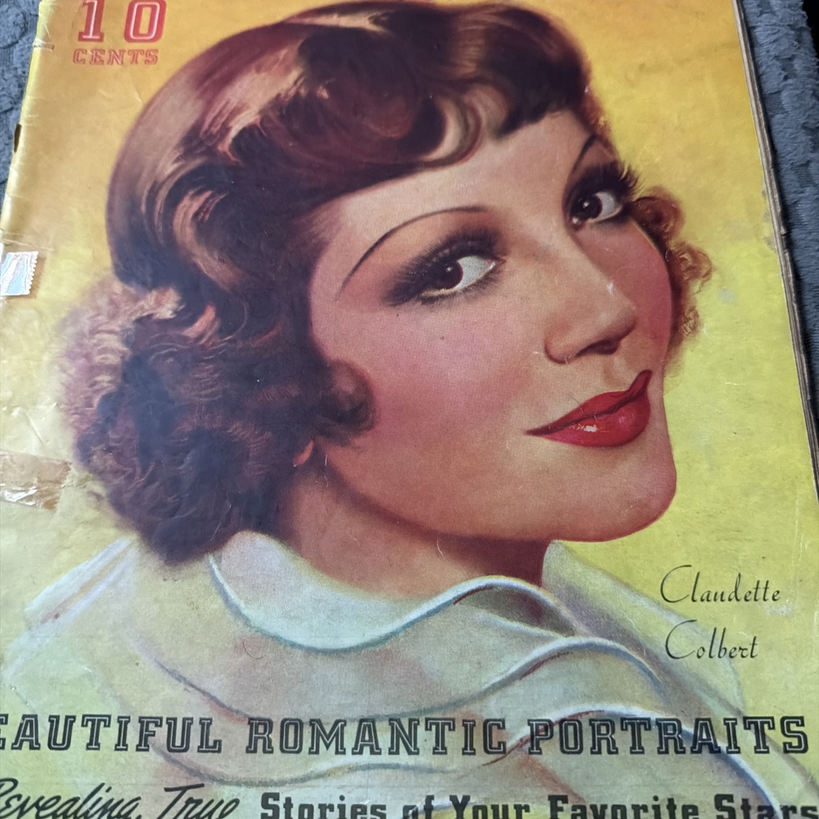 Vintage Screen Album For 1936 Magazine Claudette Colbert