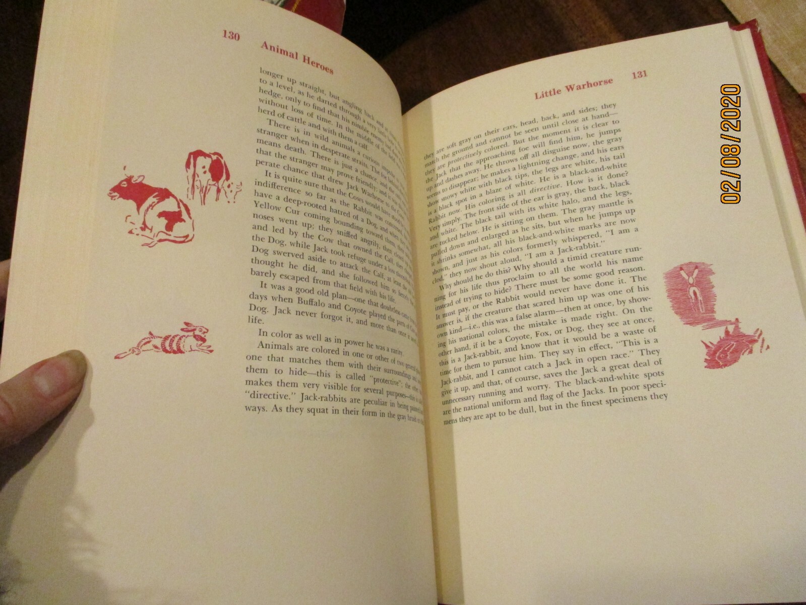 hcdj 1966 ANIMAL HEROES Ernest Thompson Seton Very Good 216 pages