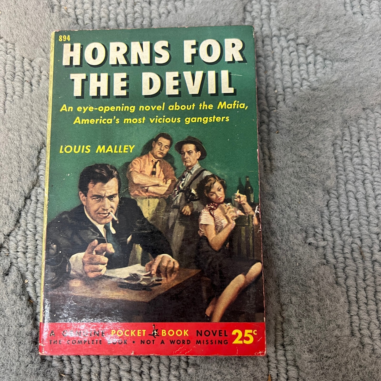 Horns For The Devil Mystery Paperback Book by Louis Malley Pocket Books 1952