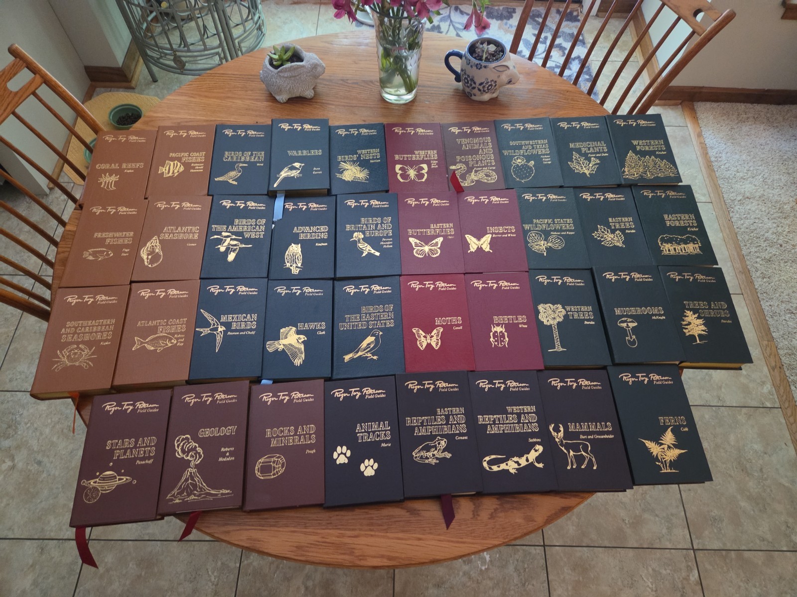 SPECTACULAR LOT of 38 ROGER TORY PETERSON FIELD GUIDES – EASTON PRESS