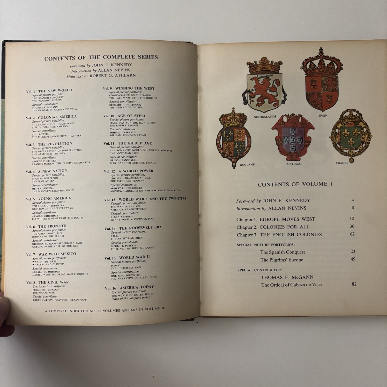 The New World: Vol 1 Of American Heritage… Forward By John F. Kennedy VTG 1963