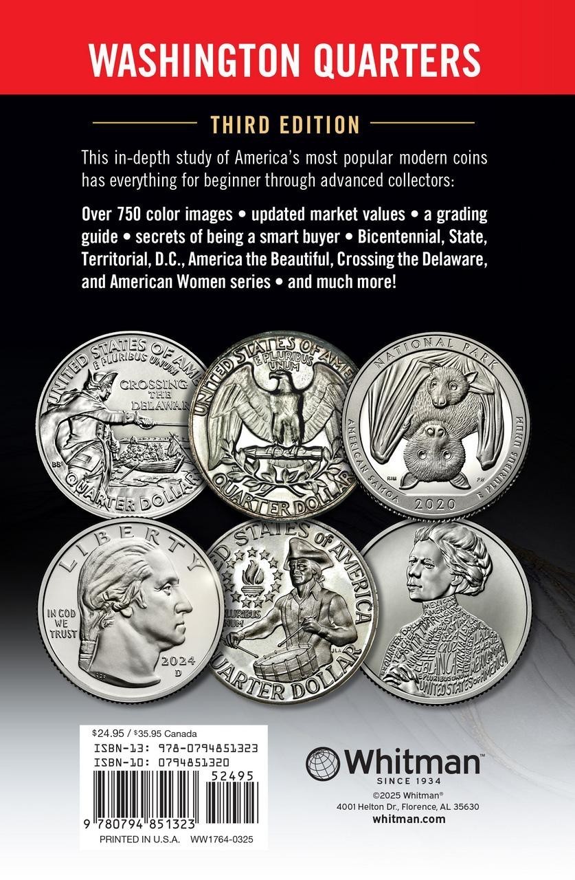 New Official Red Book Guide Of US Washington & State Quarters Coins + Biography