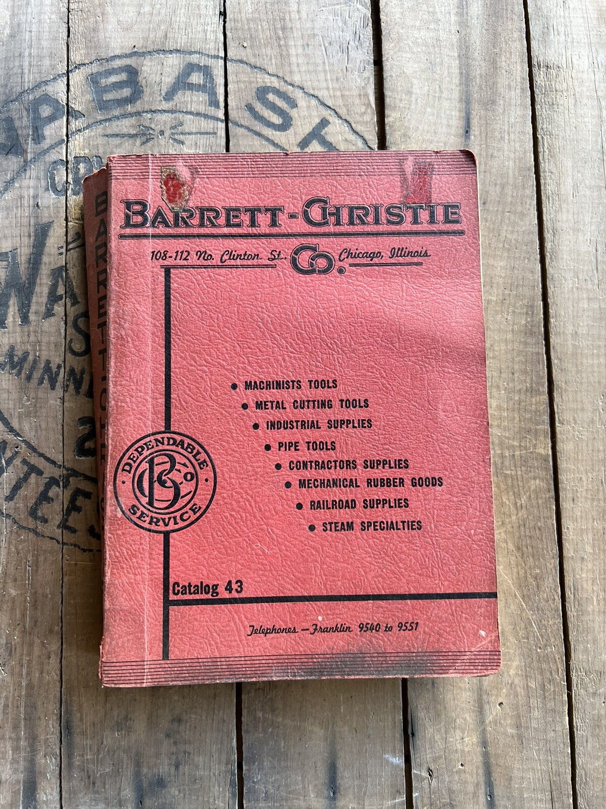 Vintage Barrett Christie Tool Industrial Catalog No. 43 Chicago 768 Pages