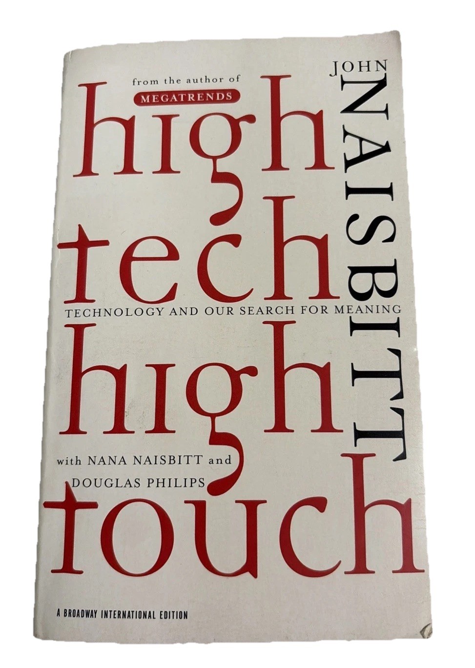High Tech High Touch John Naisbitt Book Best Seller List Reading Pro Recommended